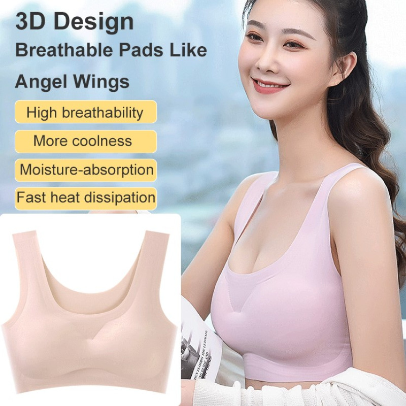 Bralette Wireless Soft - 女性用シームレスワイヤレスタンクトップブラ、快適なヨガスポーツブラレット、毎日の着用、ワークアウト、フィットネスに最適なソフトノンワイヤーブラ