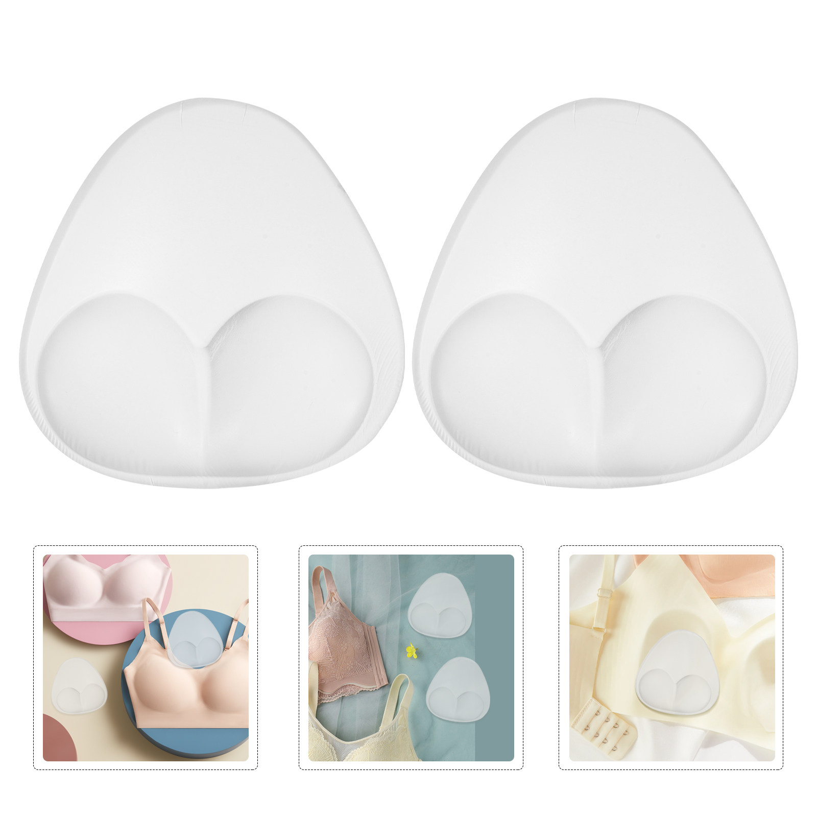 1組の透明シリコンブラパッド、厚手防水プッシュアップインサー - Push Up Bra Padded のレビューと価格
