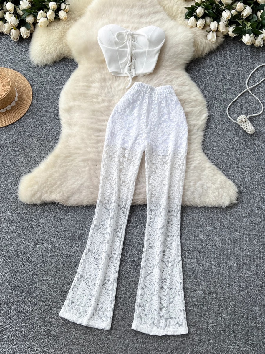 Foamlina アメリカ Ins 女性のセクシーなストラッ - Cami Top Lace のレビューと価格